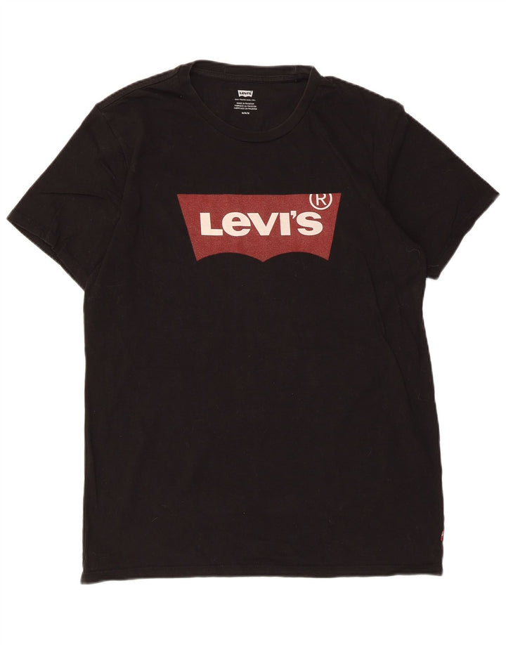 Ανδρικό γραφικό T-Shirt Levi's Top Μεσαίο μαύρο βαμβακερό