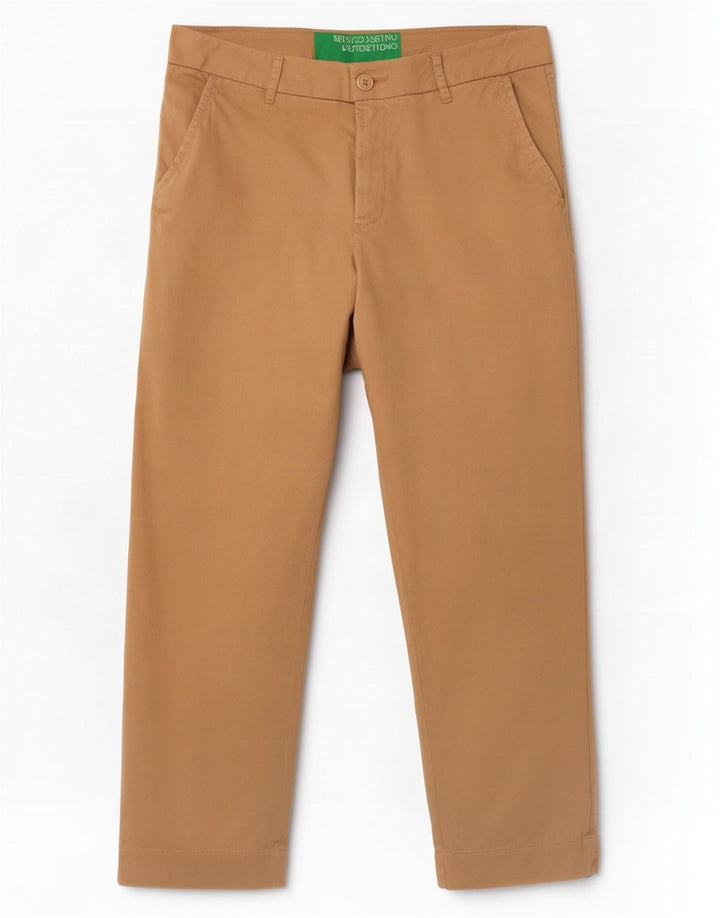 Γυναικείο Cropped Παντελόνι Benetton W30 L23 Beige