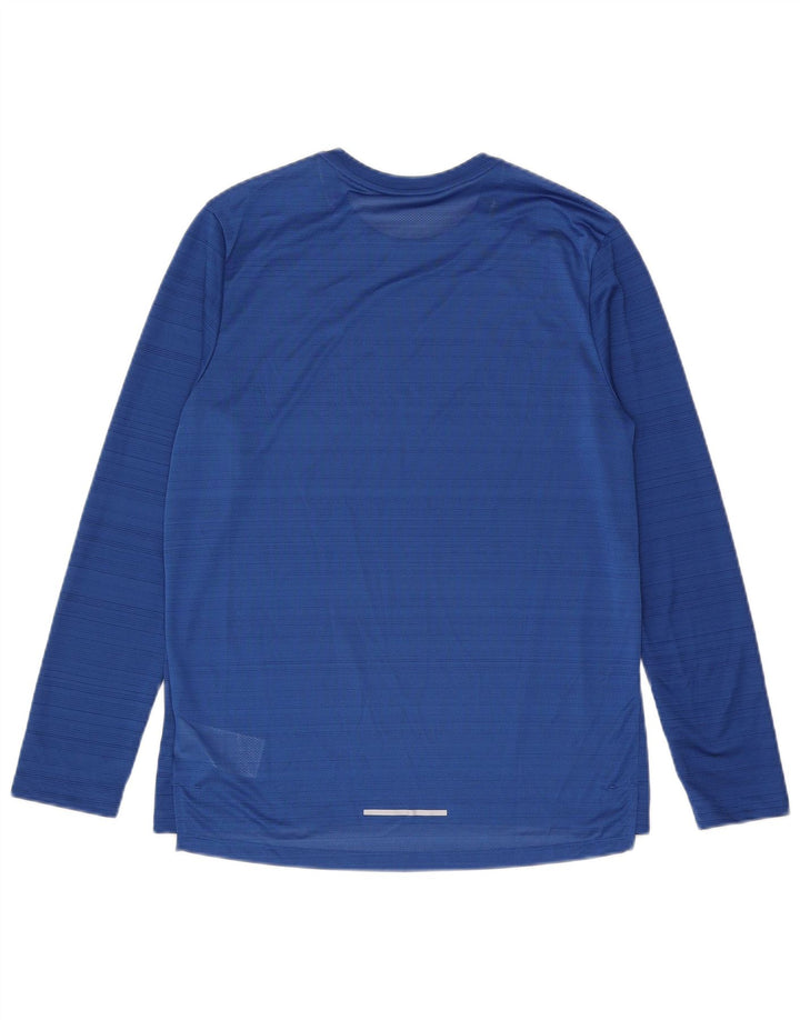 Ανδρικό τοπ Nike Dri Fit Μακρυμάνικο μεσαίο μπλε ριγέ πολυεστέρας