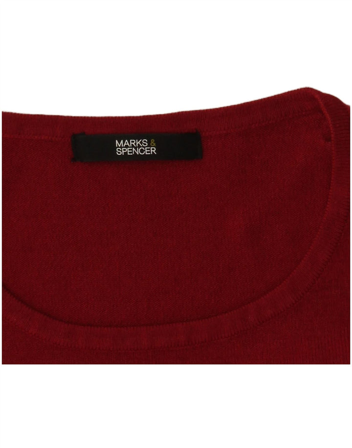 Ανδρικό πουλόβερ Marks & Spencer Boat Neck Jumper Μεγάλο Κόκκινο
