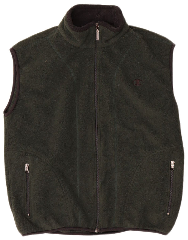 Champion Mens Fleece Gilet UK 36 Small Khaki Polyester