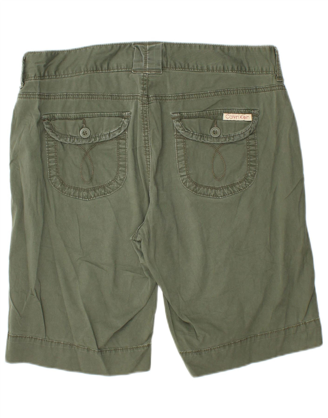 Γυναικείο casual σορτς CALVIN KLEIN US 14 XL W34 Χακί βαμβακερό