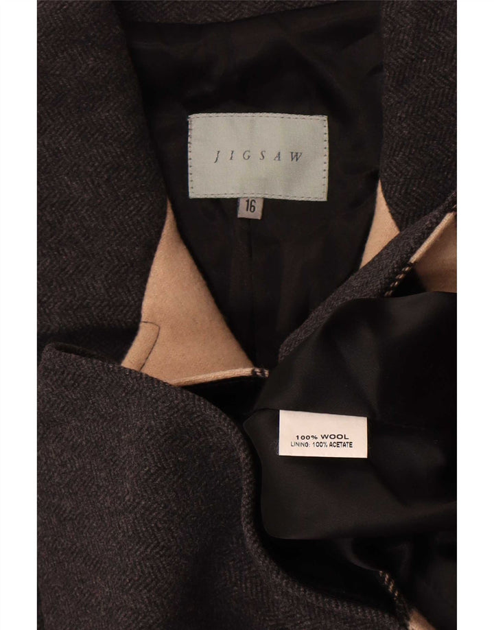 Γυναικείο πανωφόρι Jigsaw UK 16 Large Grey Wool