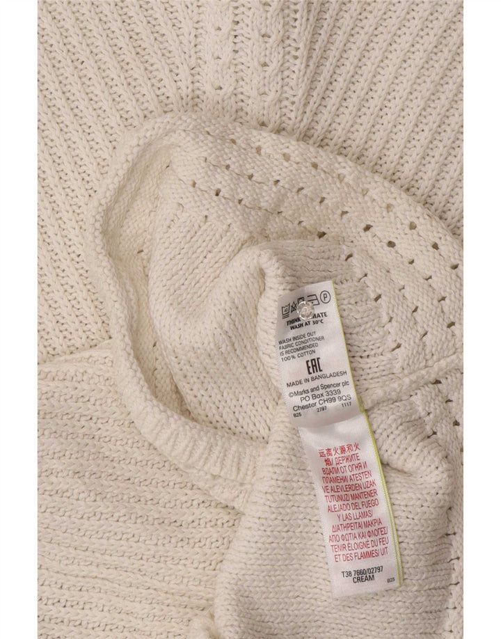 Marks & Spencer Γυναικείο πουλόβερ με λαιμόκαυστο UK 14 Medium Off White