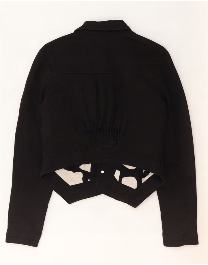 Armani Exchange Γυναικείο μπουφάν Bolero με 3 κουμπιά UK 14 μεγάλο μαύρο βαμβακερό