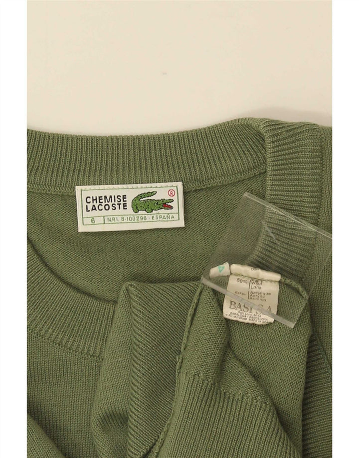 Ανδρικό πουλόβερ Lacoste Crew Neck Jumper Μέγεθος 6 XL Πράσινο μαλλί