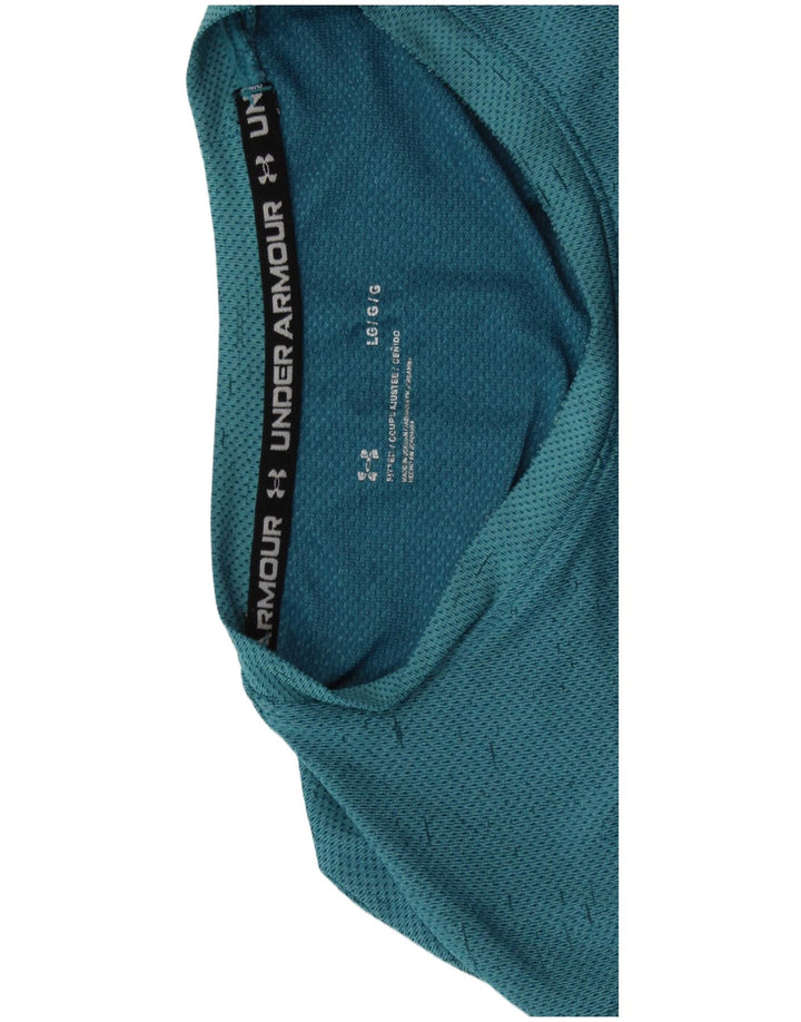 Ανδρικό T-Shirt UNDER Armour Top Large Blue Flecked