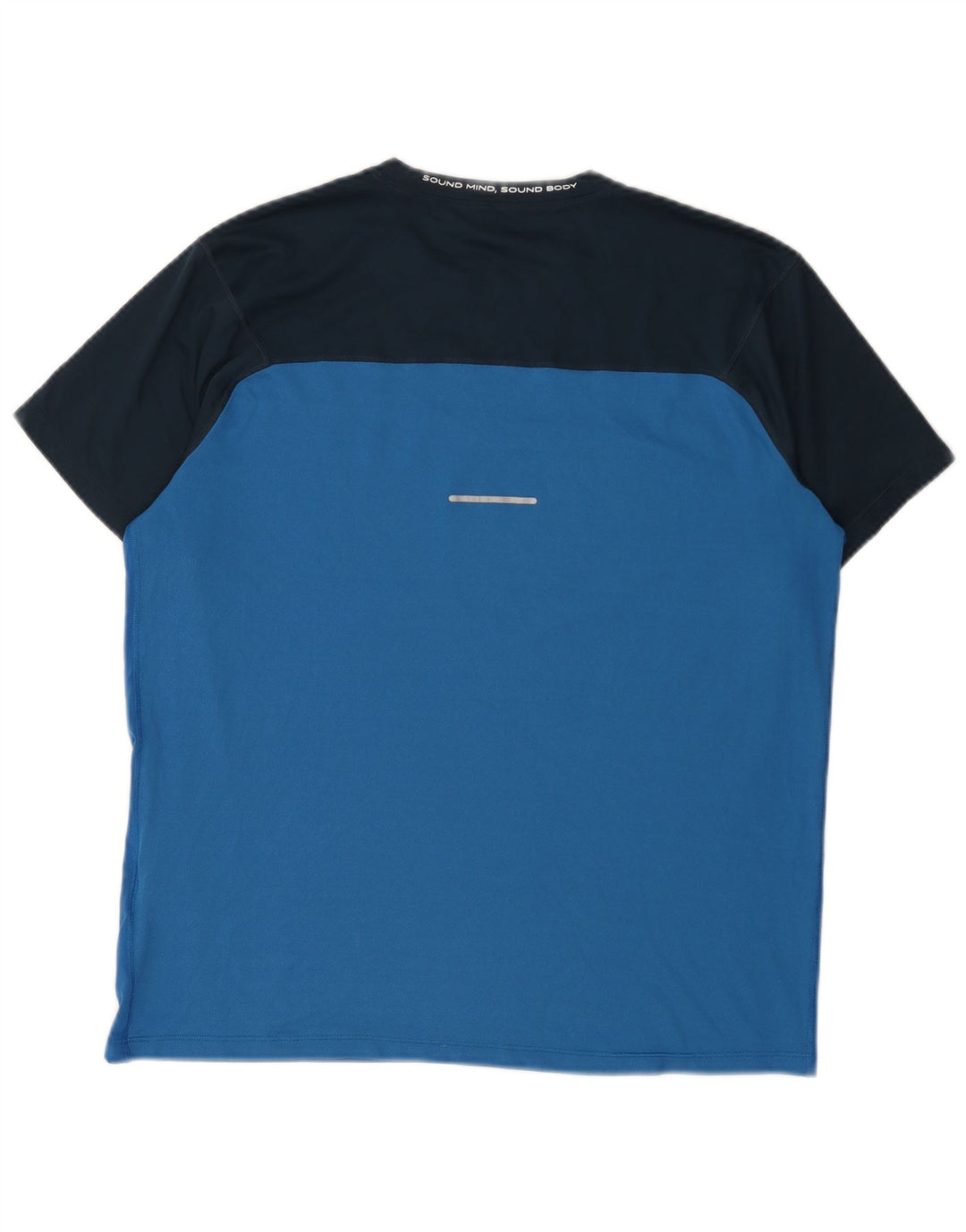 Ανδρικό μπλουζάκι Asics Top Large Blue Colourblock Πολυεστέρας