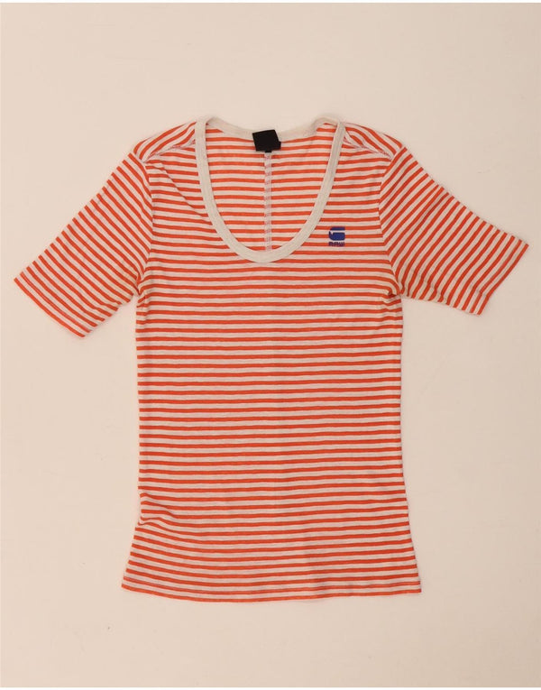 G-Star Γυναικείο T-Shirt Top UK 4 XS Κόκκινο ριγέ