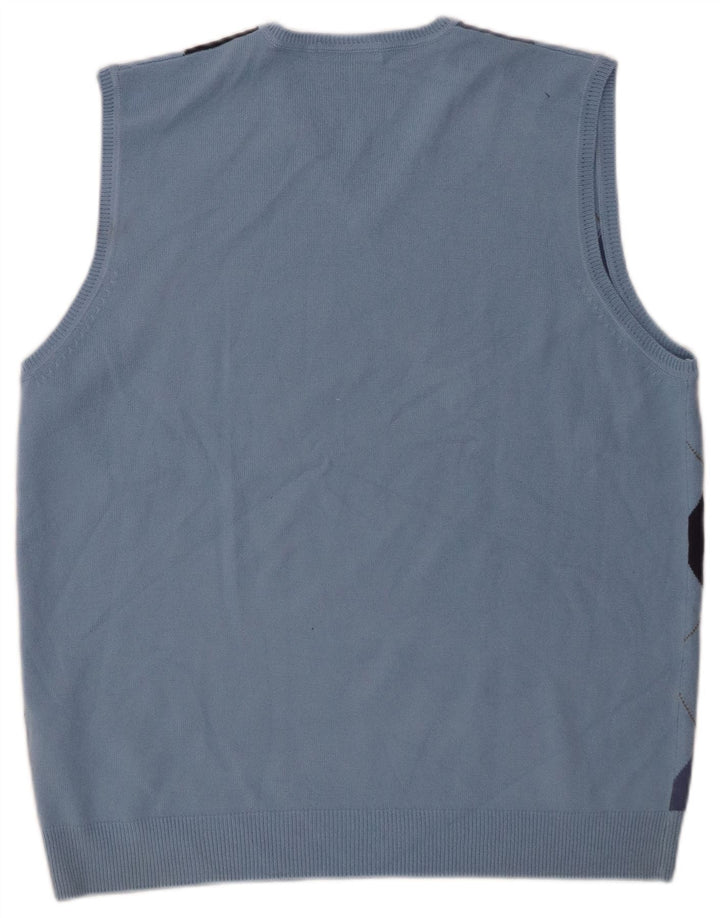 Marks & Spencer Ανδρικό γιλέκο Autograph Tank Top Large Blue Argyle/Diamond