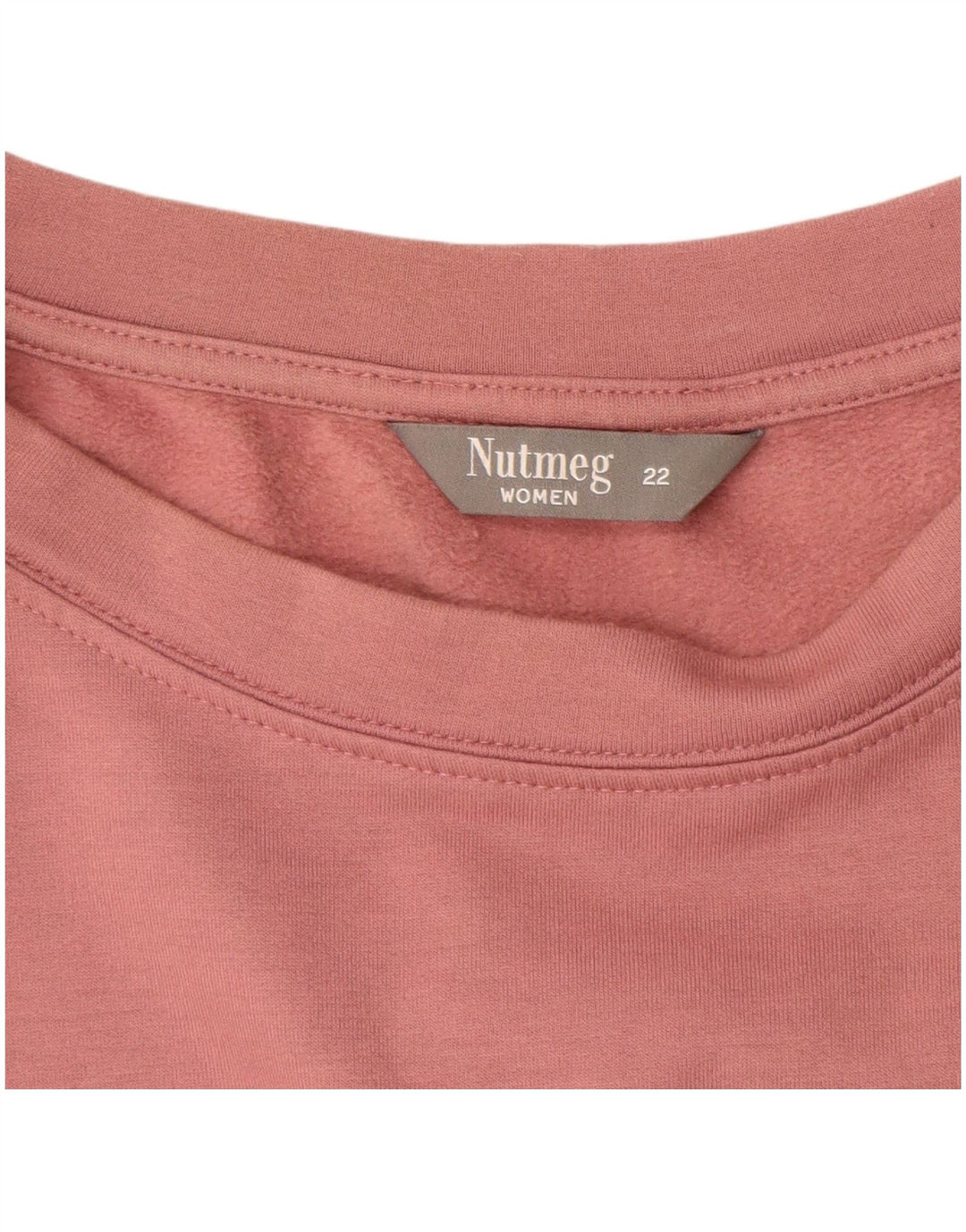 VINTAGE Γυναικείο φούτερ μεγάλου μεγέθους Jumper UK 22 3XL Ροζ Πολυεστέρας