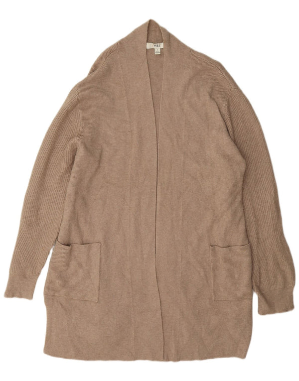 Marks & Spencer Γυναικείο Longline ανοιχτό πουλόβερ ζακέτα UK 18 XL Beige
