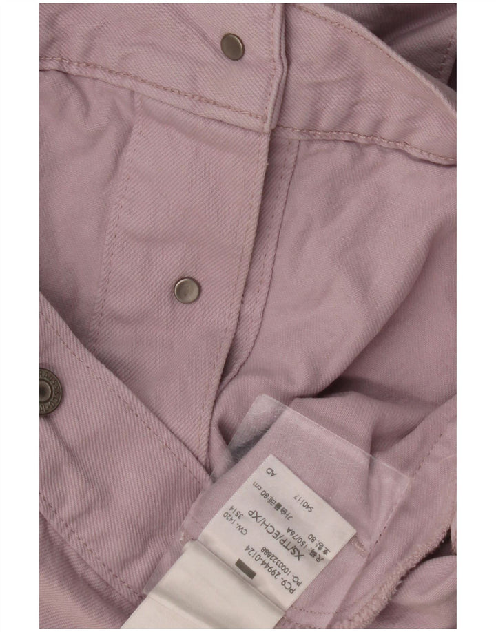 LEVI'S Γυναικείο Τζιν Μπουφάν UK 6 XS Μωβ βαμβακερό