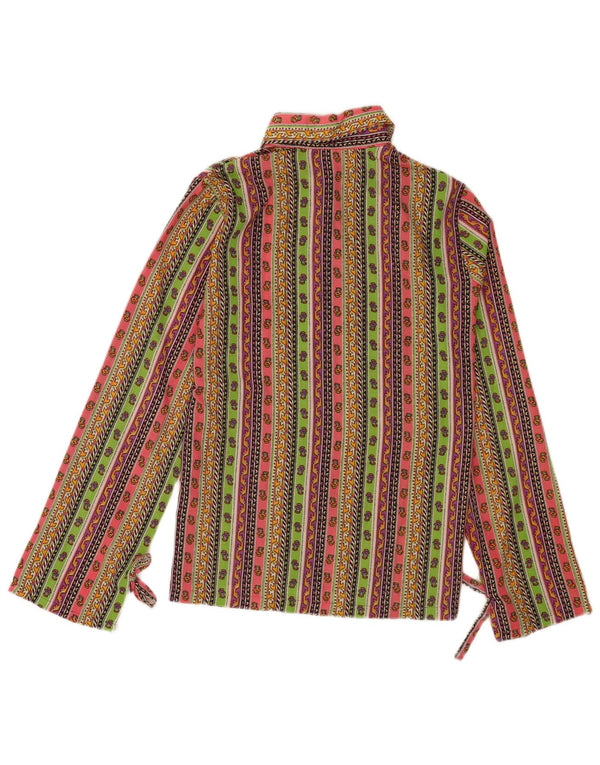 Vintage γυναικείο πουκάμισο μπλούζα UK 12 Medium πολύχρωμο Floral