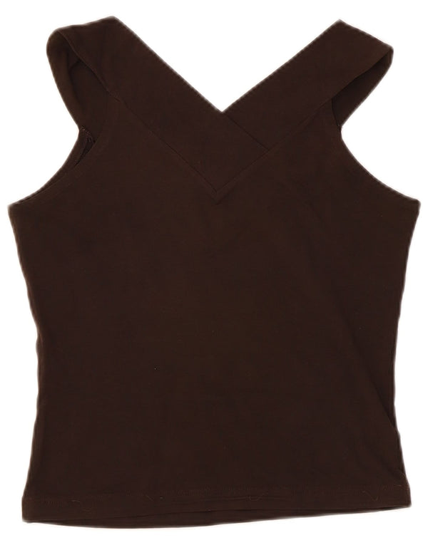 Γυναικείο γραφικό γιλέκο Calvin Klein Jeans Top UK 10 Small Brown