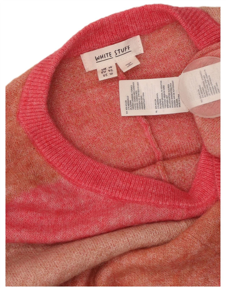 WHITE STUFF Γυναικείο πουλόβερ με λαιμόκαυστο UK 14 μεγάλο ροζ χρώμα