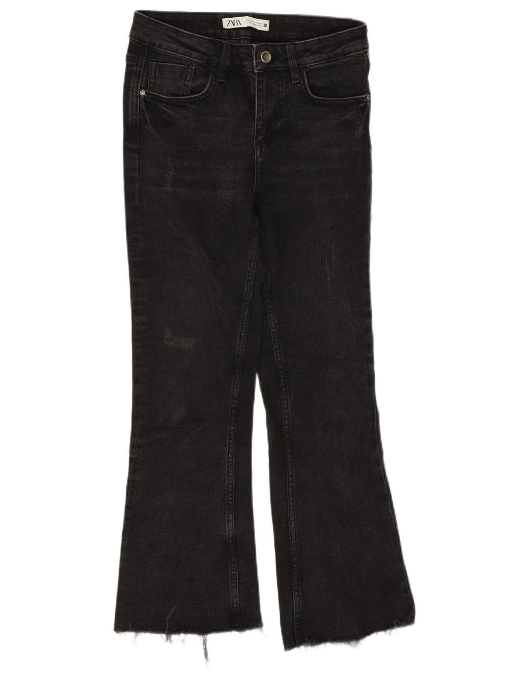 Zara Womens Crop Bootcut Jeans EU 34 2XS W24 L25 Γκρι