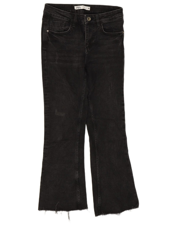 Zara Womens Crop Bootcut Jeans EU 34 2XS W24 L25 Γκρι