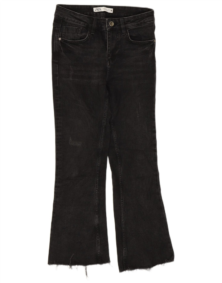 Zara Womens Crop Bootcut Jeans EU 34 2XS W24 L25 Γκρι
