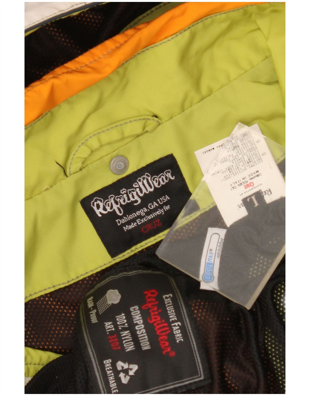 REFRIGIWEAR Γυναικείο Cruz Bomber Jacket UK 16 Large Orange Colourblock