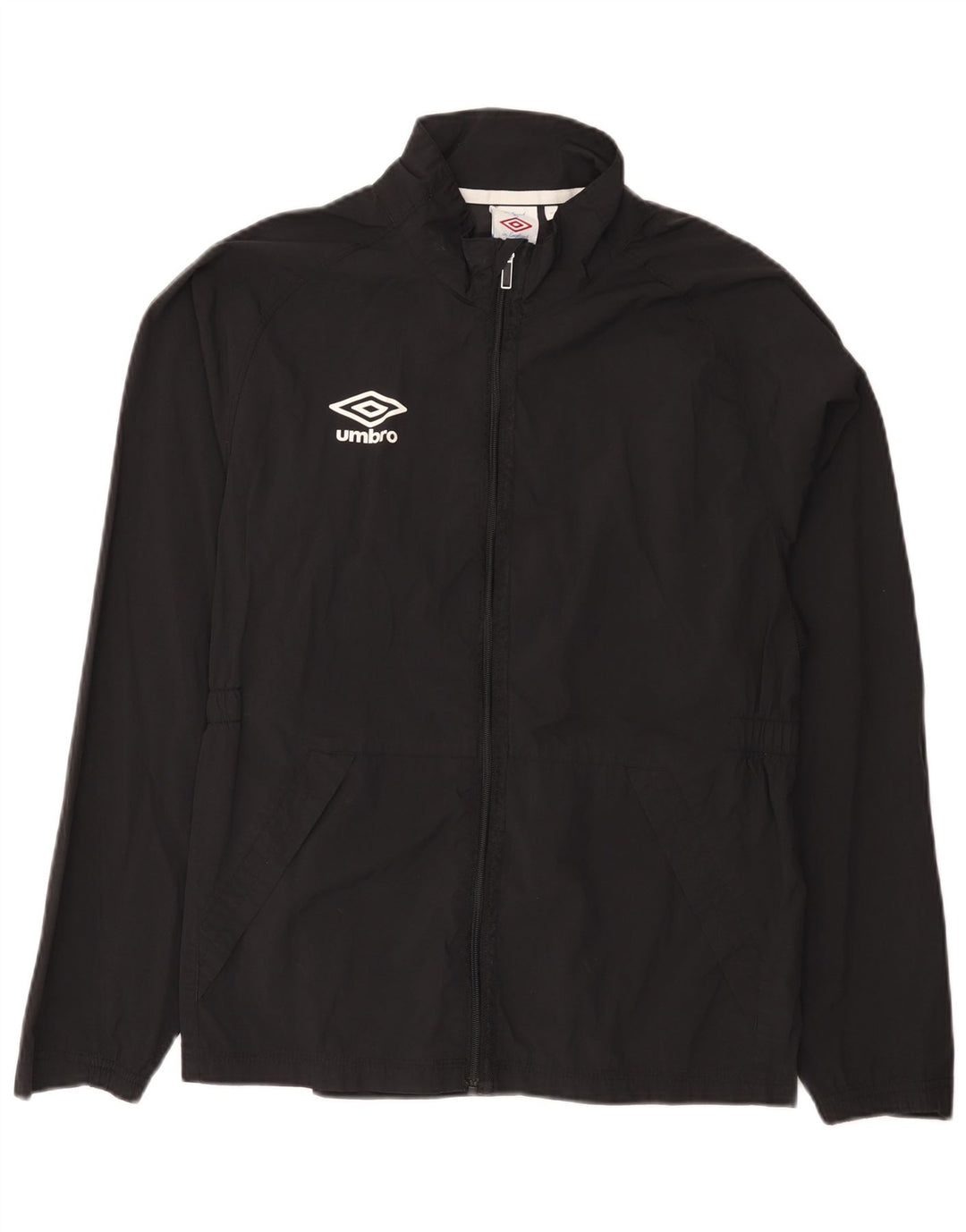 Γυναικείο γραφικό μπουφάν βροχής Umbro UK 14 Medium μαύρο νάιλον