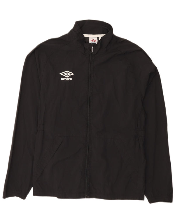 Γυναικείο γραφικό μπουφάν βροχής Umbro UK 14 Medium μαύρο νάιλον