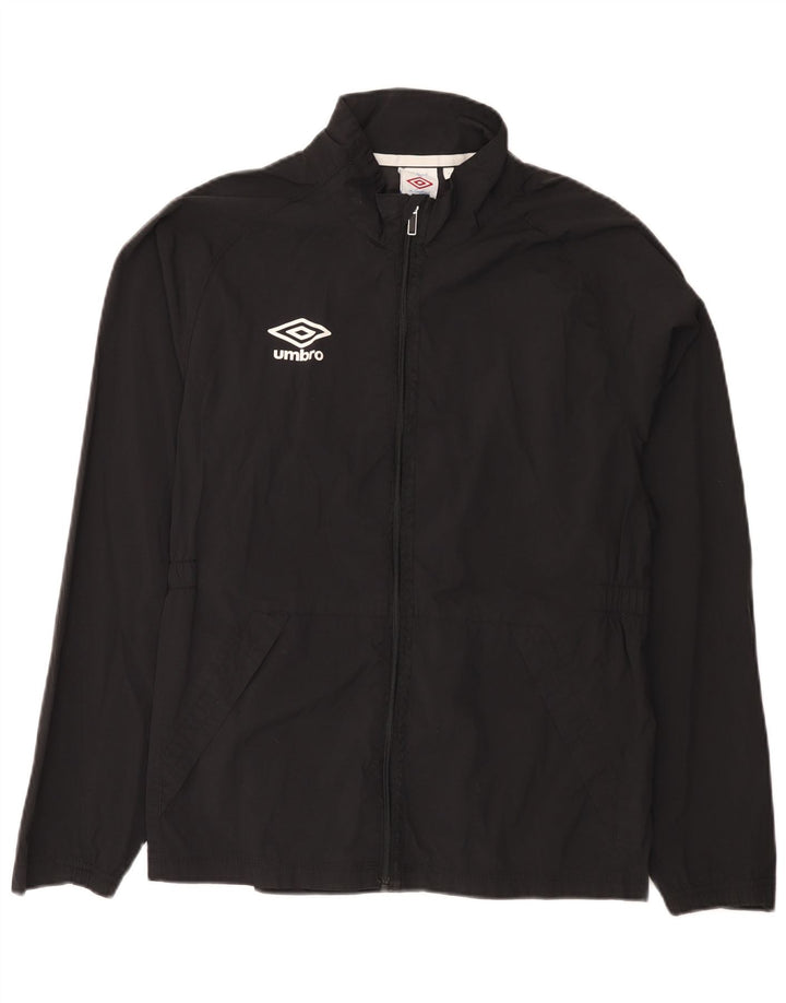Γυναικείο γραφικό μπουφάν βροχής Umbro UK 14 Medium μαύρο νάιλον