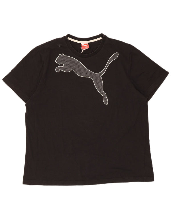 Ανδρικό γραφικό μπλουζάκι Puma 2XL μαύρο βαμβακερό