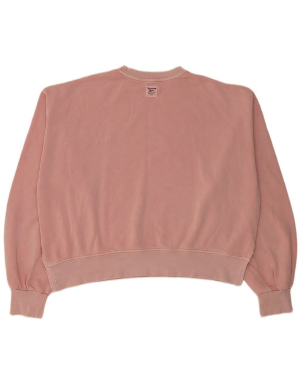 Γυναικεία φούτερ Reebok Crop, Jumper UK 14, Μεσαίο ροζ βαμβακερό