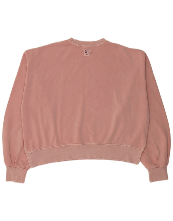 Γυναικεία φούτερ Reebok Crop, Jumper UK 14, Μεσαίο ροζ βαμβακερό