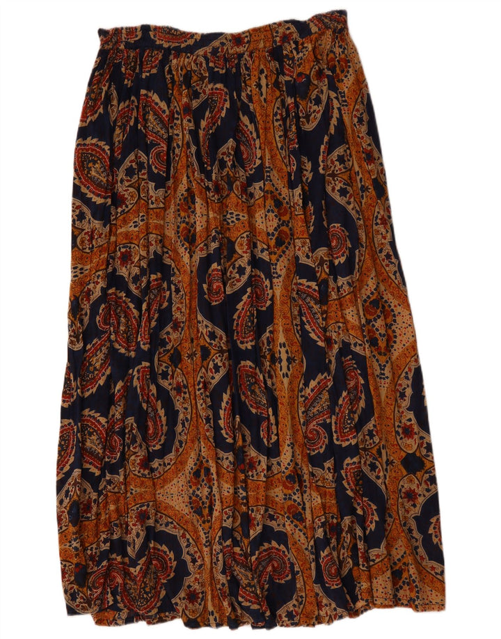 Flash Γυναικεία Πλισέ Φούστα Μικρή W27 Navy Blue Paisley Viscose