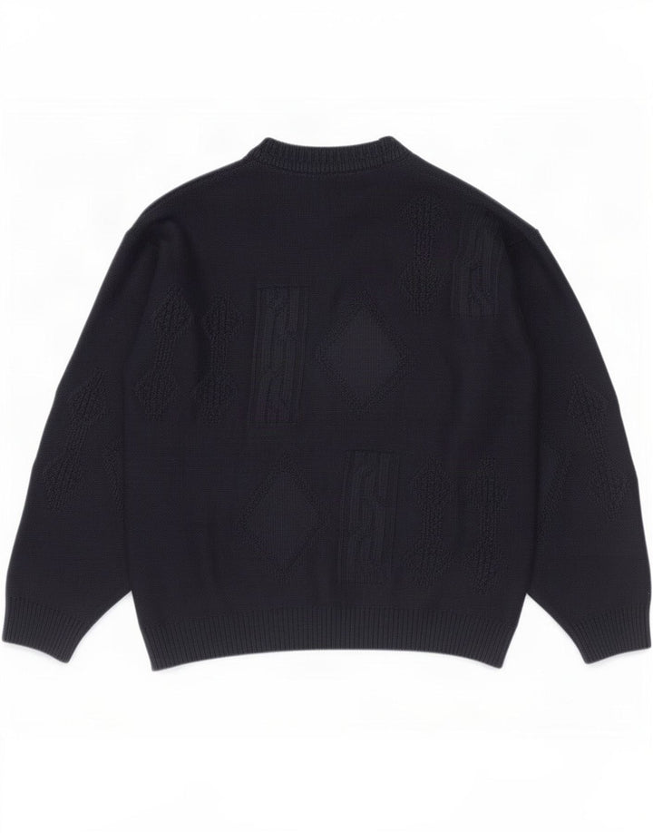 Marks & Spencer Ανδρικό πουλόβερ με λαιμόκοψη St. Michael Crew Medium Navy Blue