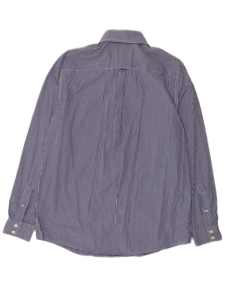 Crew Clothing Ανδρικό πουκάμισο Classic Fit Medium Navy Blue Gingham Cotton