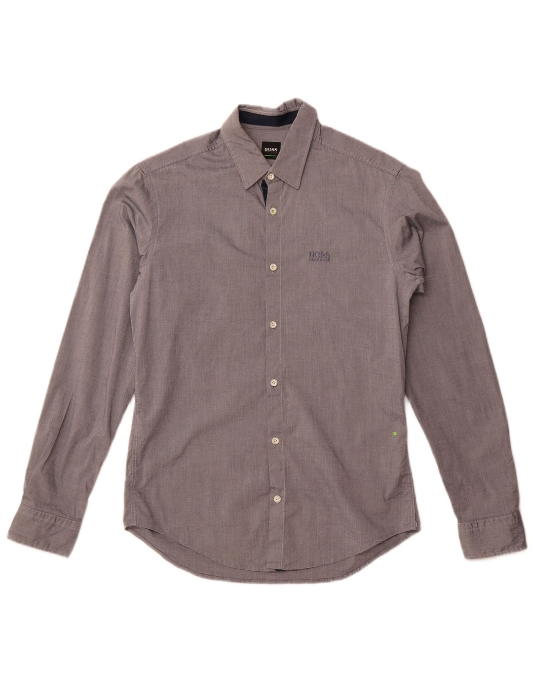Ανδρικό πουκάμισο Hugo Boss με κανονική εφαρμογή, μικρό γκρι βαμβακερό
