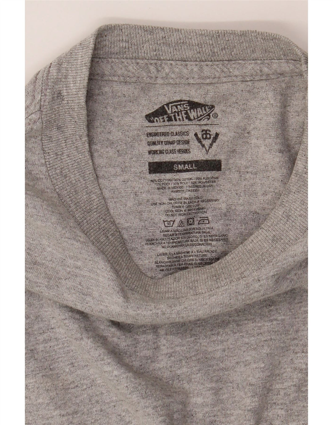 VANS Mens Graphic T-Shirt Top Small Grey Cotton Vintage Vans and Second-Hand Vans from Messina Hembry 