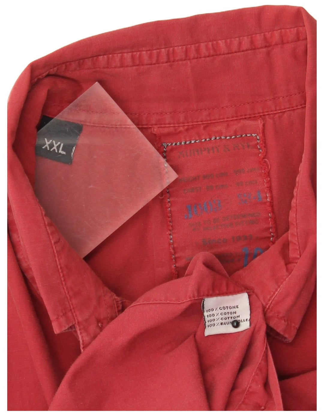 Ανδρικό πουκάμισο Murphy & Nye 2XL κόκκινο βαμβακερό