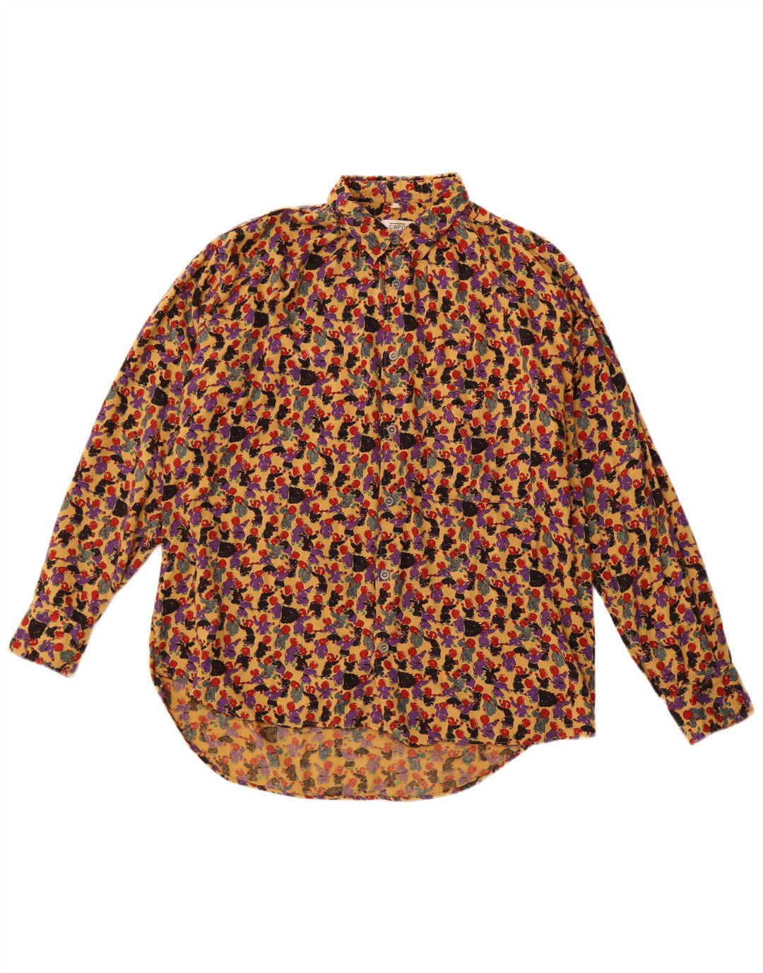 VINTAGE Ανδρικό πουκάμισο με αφηρημένο σχέδιο μικρό πολύχρωμο