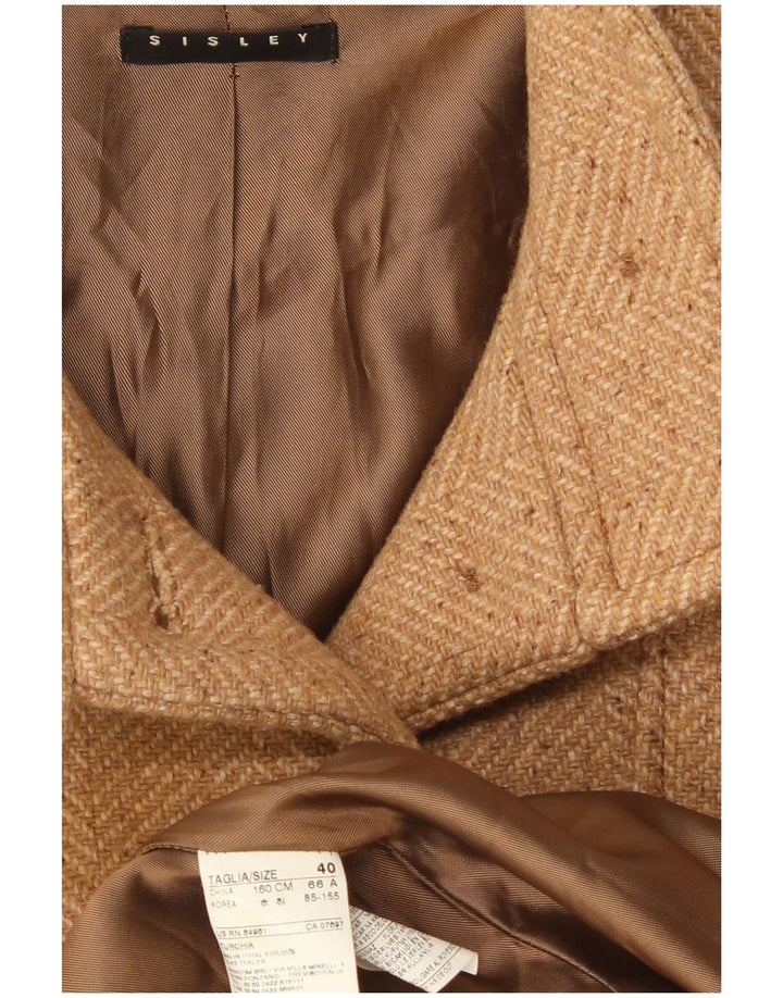 Γυναικείο Πανωφόρι Sisley IT 40 Small Beige από ψαροκόκκαλο Πολυεστέρας