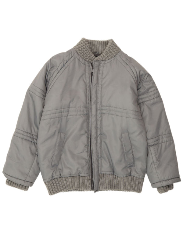 Vintage Ανδρικό μπουφάν με επένδυση UK 44 2XL Γκρι Πολυεστέρας