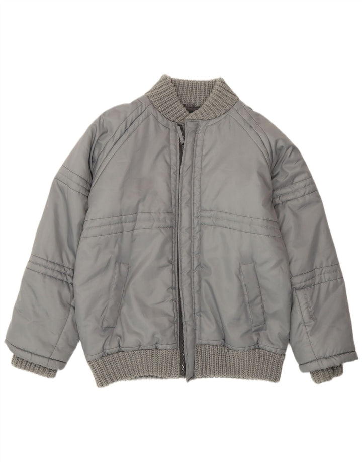 Vintage Ανδρικό μπουφάν με επένδυση UK 44 2XL Γκρι Πολυεστέρας