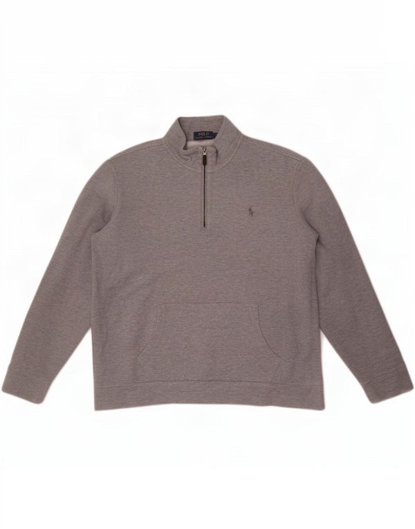 Ανδρικό φούτερ Polo Ralph Lauren με φερμουάρ Jumper XL Γκρι βαμβακερό