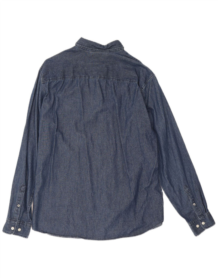 Jack & Jones Ανδρικό τζιν πουκάμισο XL Navy Blue Cotton