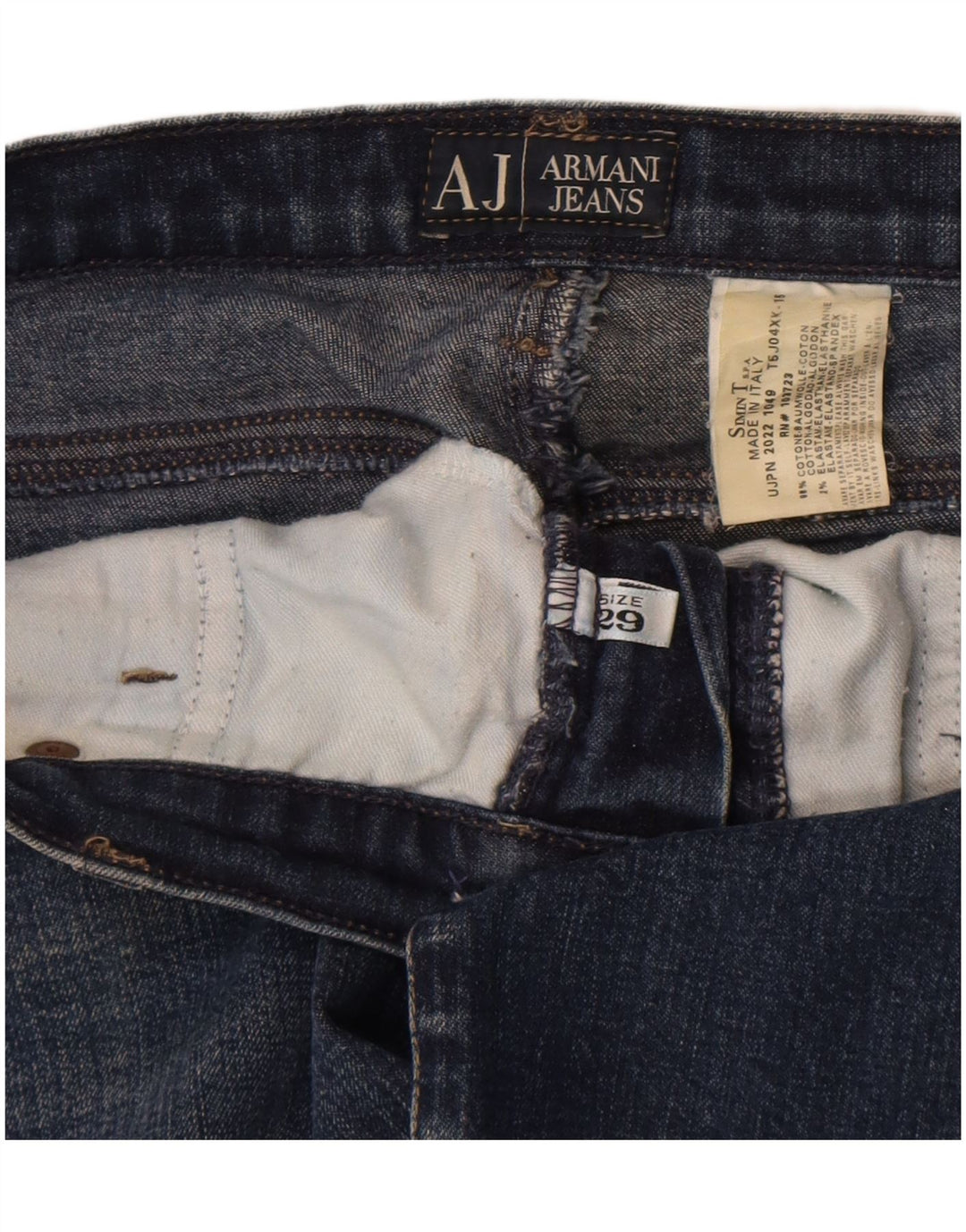 Armani Γυναικείο ίσιο τζιν W29 L29 Μπλε βαμβακερό