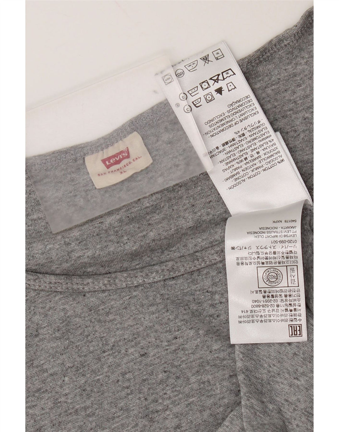 Γυναικείο T-Shirt Levi's Crop Top XL Γκρι βαμβακερό