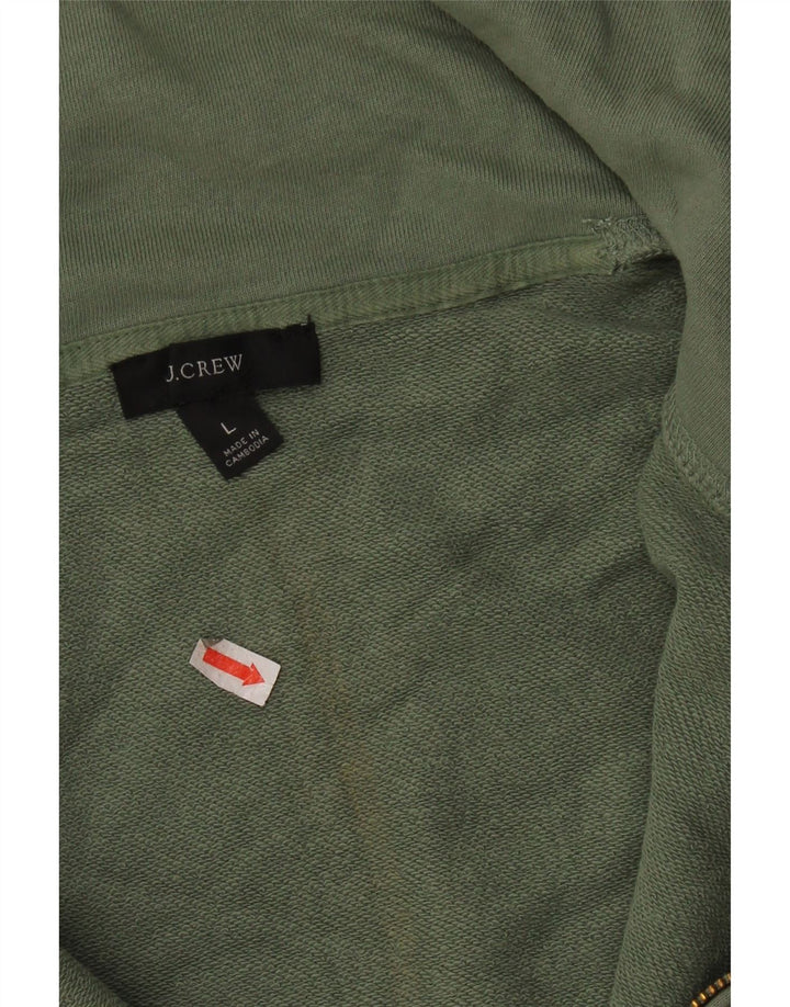 J. CREW Γυναικεία φούτερ με φερμουάρ με λαιμόκοψη Jumper UK 16 Large Green