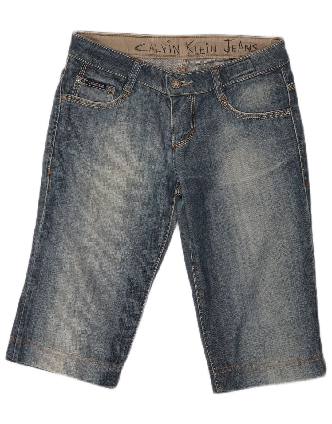 Γυναικείο βερμούδα τζιν σορτς Calvin Klein W26 Μικρό μπλε βαμβακερό