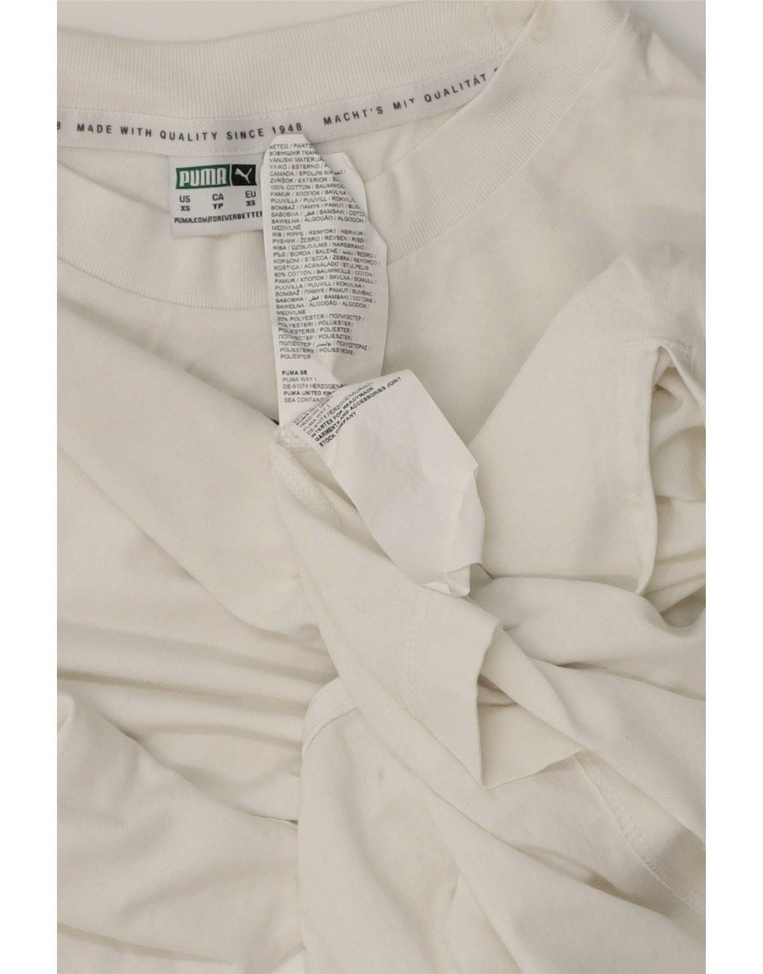 Ανδρικό T-Shirt Puma Top XS Λευκό βαμβακερό