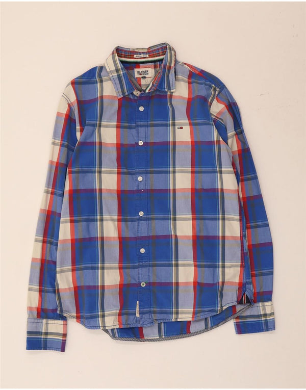 Ανδρικό πουκάμισο Tommy Hilfiger Large Blue Check Cotton
