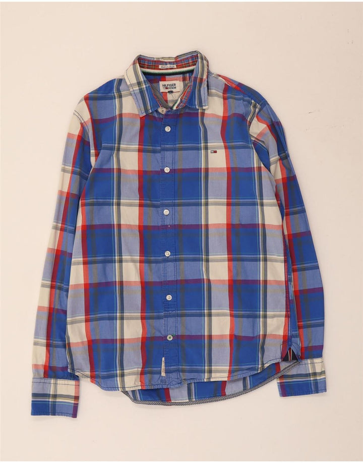 Ανδρικό πουκάμισο Tommy Hilfiger Large Blue Check Cotton