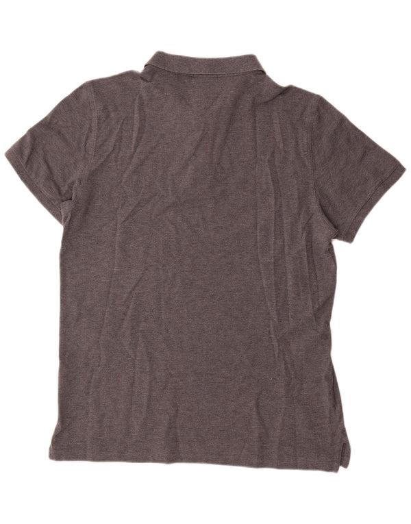 Gant Ανδρικό πουκάμισο πόλο με κανονική εφαρμογή XL γκρι βαμβακερό